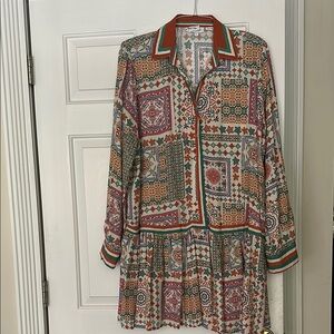 Tolani Multicolor Geometric Print Dress